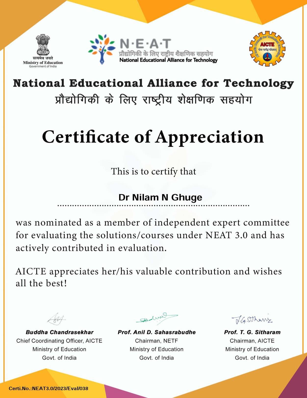 Dr. Nilam N. Ghuge